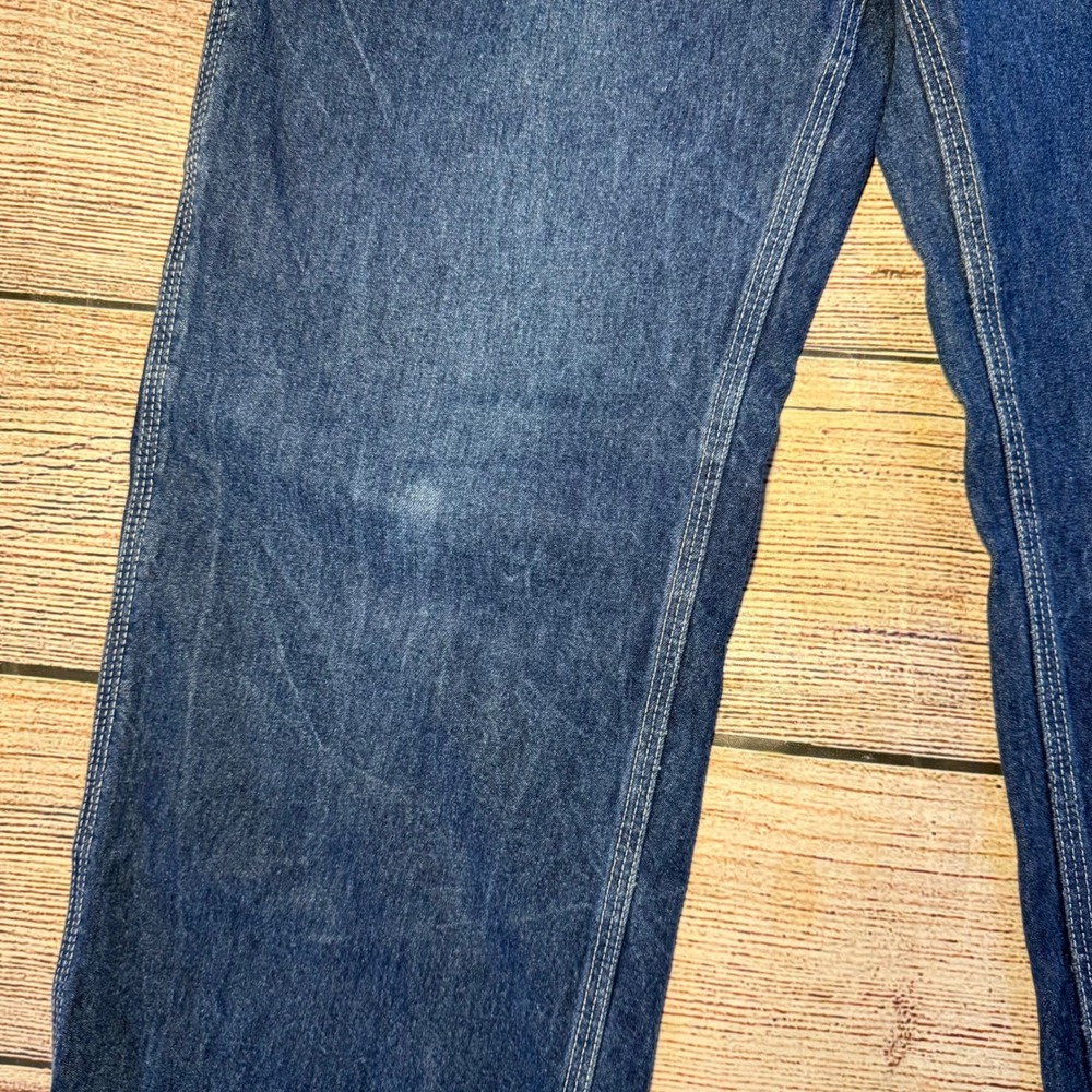Vtg Carhartt USA Made Baggy Jeans Dungaree Fit Denim Mens 31x33 Carpenter‎ 90s - Picture 5 of 13